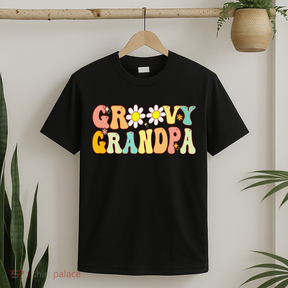 Retro Groovy Grandpa Birthday Matching Family Father's Day T-Shirt