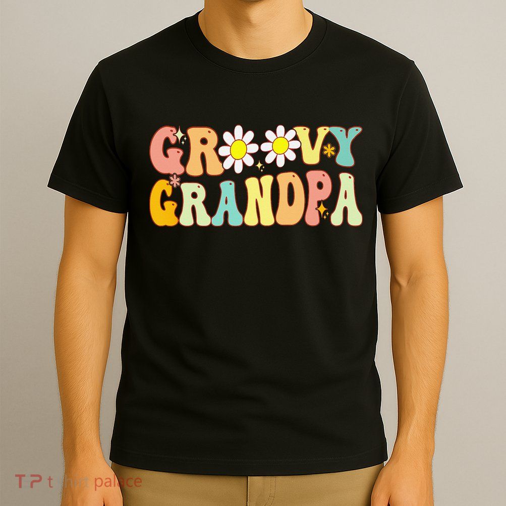 Retro Groovy Grandpa Birthday Matching Family Father's Day T-Shirt