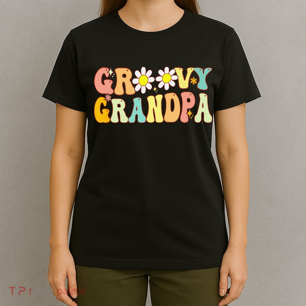Retro Groovy Grandpa Birthday Matching Family Father's Day T-Shirt