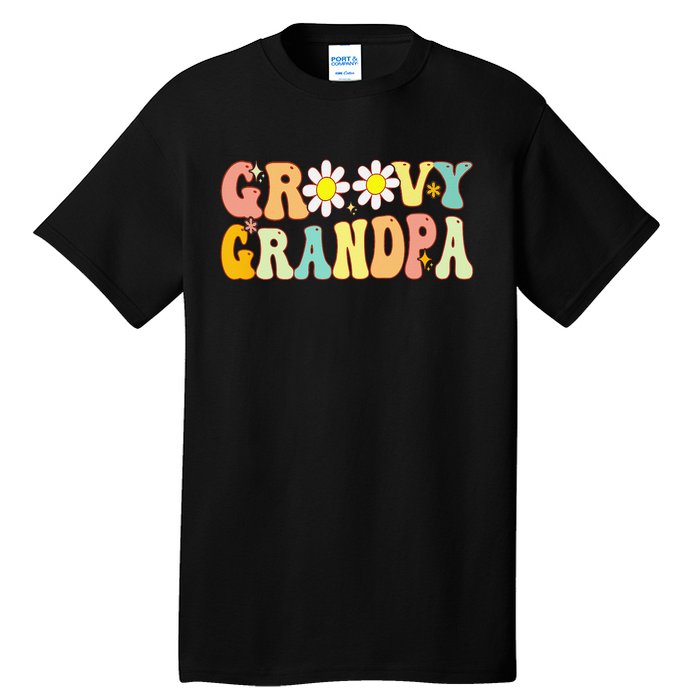 Retro Groovy Grandpa Birthday Matching Family Father's Day Tall T-Shirt