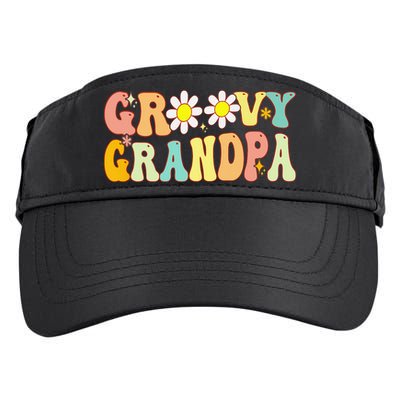 Retro Groovy Grandpa Birthday Matching Family Father's Day Adult Drive Performance Visor