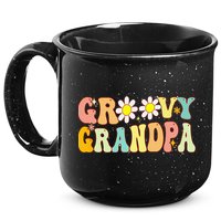 Retro Groovy Grandpa Birthday Matching Family Father's Day 15oz Campfire Ceramic Mug
