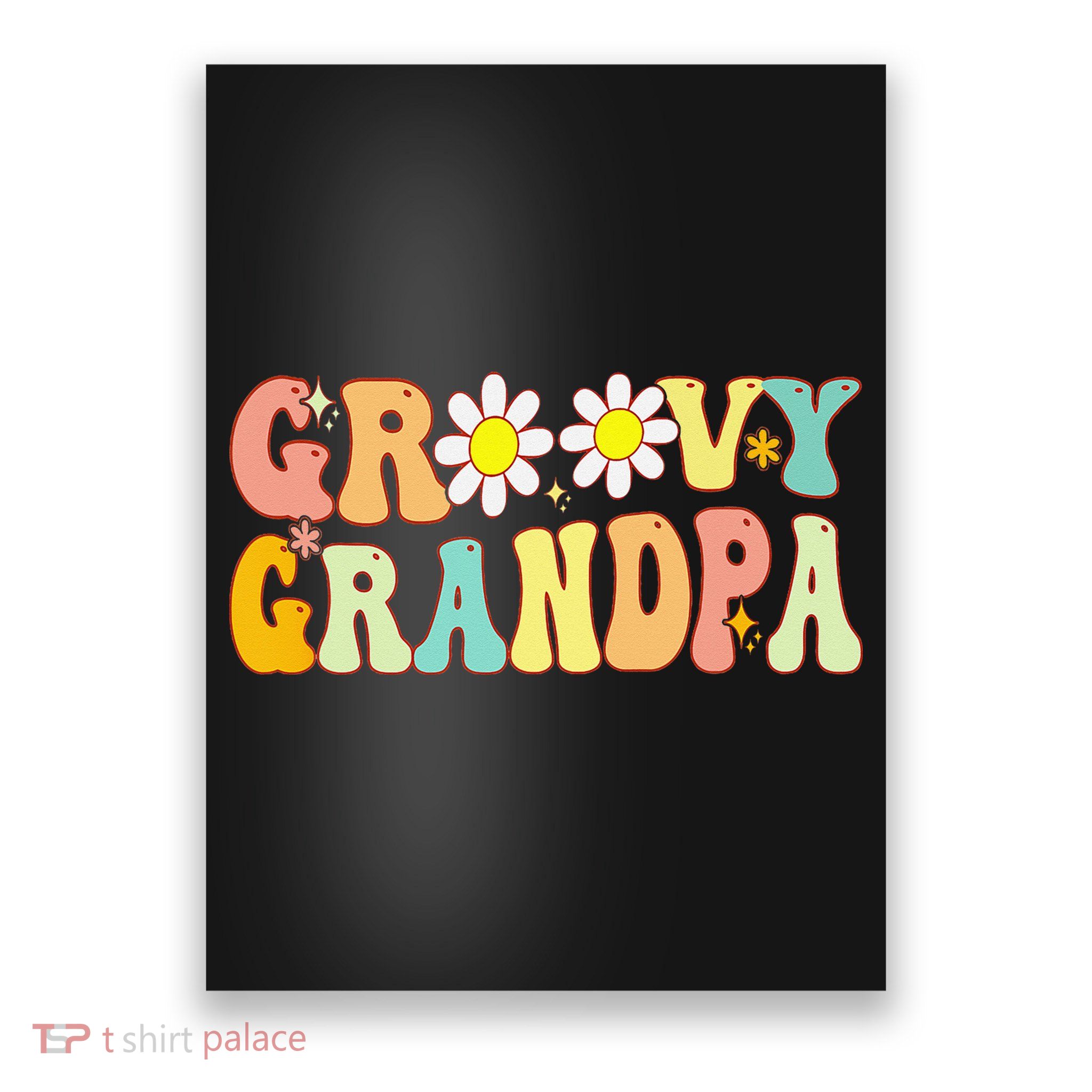 Retro Groovy Grandpa Birthday Matching Family Father's Day Poster