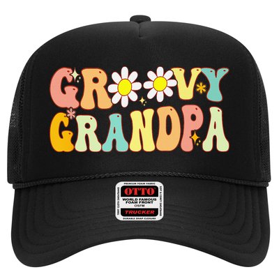 Retro Groovy Grandpa Birthday Matching Family Father's Day Trucker Hat