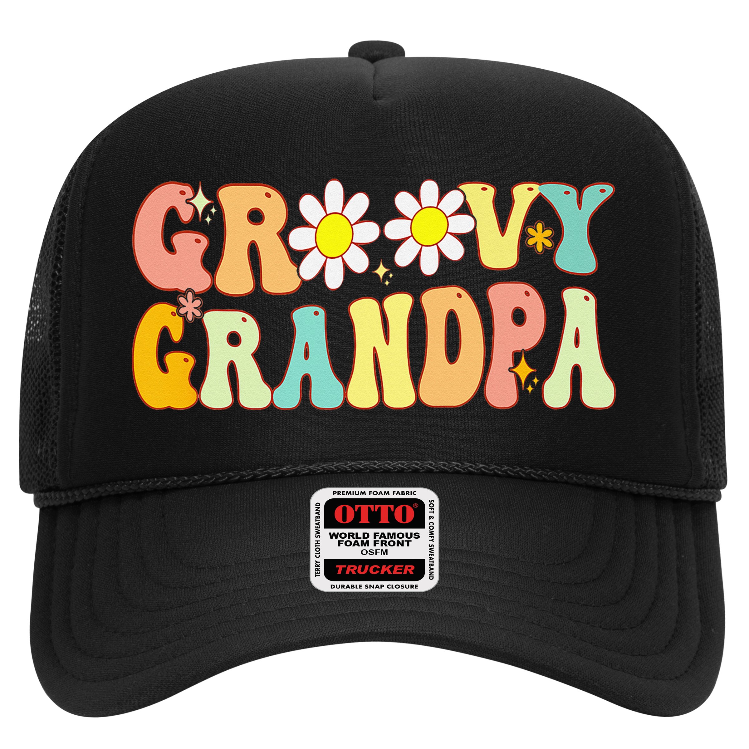 Retro Groovy Grandpa Birthday Matching Family Father's Day Hat