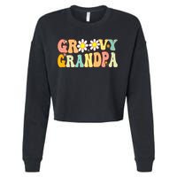 Retro Groovy Grandpa Birthday Matching Family Father's Day Cropped Pullover Crew