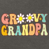 Retro Groovy Grandpa Birthday Matching Family Father's Day Cotton Canvas Backpack
