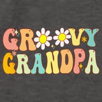 Retro Groovy Grandpa Birthday Matching Family Father's Day Vector Backpack
