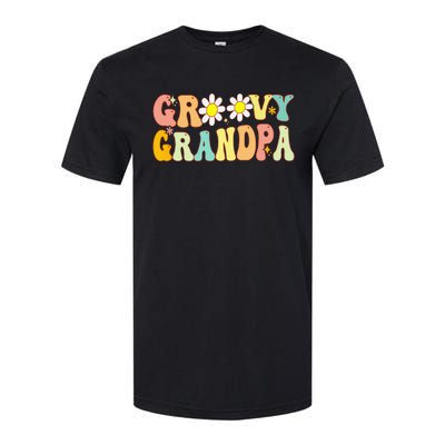 Retro Groovy Grandpa Birthday Matching Family Father's Day Softstyle CVC T-Shirt