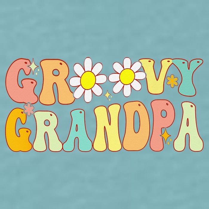 Retro Groovy Grandpa Birthday Matching Family Father's Day Sueded Cloud Jersey T-Shirt