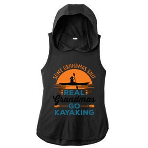 Real Grandmas Go Kayaking Yak Kayak Canoe Kayaker Ladies PosiCharge Tri-Blend Wicking Draft Hoodie Tank