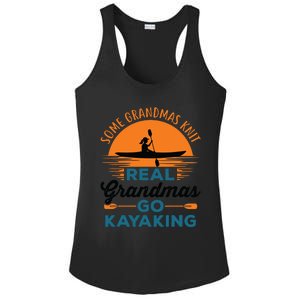 Real Grandmas Go Kayaking Yak Kayak Canoe Kayaker Ladies PosiCharge Competitor Racerback Tank