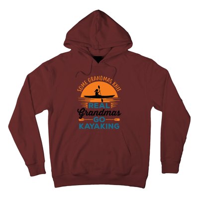 Real Grandmas Go Kayaking Yak Kayak Canoe Kayaker Hoodie