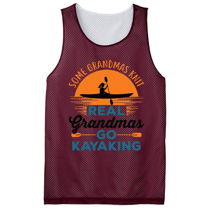 Real Grandmas Go Kayaking Yak Kayak Canoe Kayaker Mesh Reversible Basketball Jersey Tank