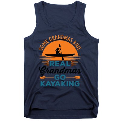 Real Grandmas Go Kayaking Yak Kayak Canoe Kayaker Tank Top