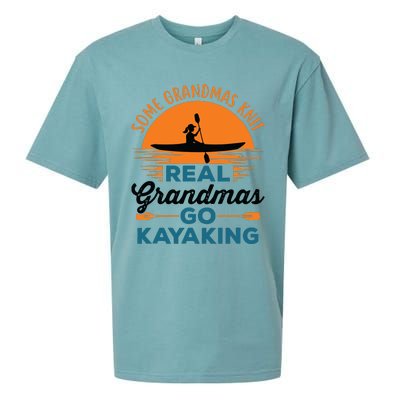 Real Grandmas Go Kayaking Yak Kayak Canoe Kayaker Sueded Cloud Jersey T-Shirt