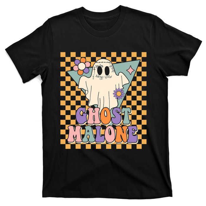 Retro Groovy Ghost Malone Funny Cute For Halloween Costume T-Shirt