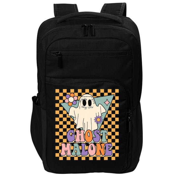 Retro Groovy Ghost Malone Funny Cute For Halloween Costume Impact Tech Backpack