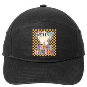 Retro Groovy Ghost Malone Funny Cute For Halloween Costume 7-Panel Snapback Hat