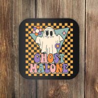 Retro Groovy Ghost Malone Funny Cute For Halloween Costume Coaster