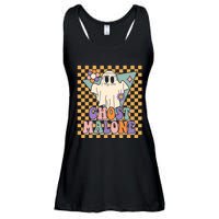 Retro Groovy Ghost Malone Funny Cute For Halloween Costume Ladies Essential Flowy Tank