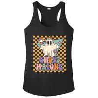 Retro Groovy Ghost Malone Funny Cute For Halloween Costume Ladies PosiCharge Competitor Racerback Tank