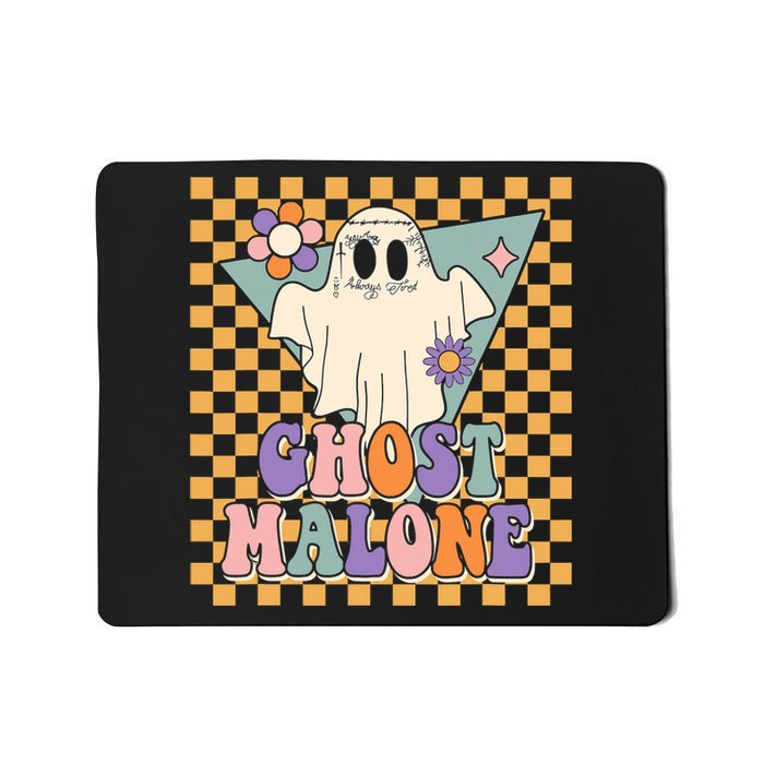 Retro Groovy Ghost Malone Funny Cute For Halloween Costume Mousepad