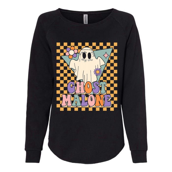 Retro Groovy Ghost Malone Funny Cute For Halloween Costume Womens California Wash Sweatshirt