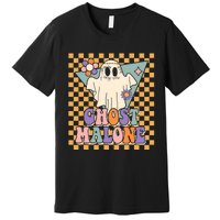 Retro Groovy Ghost Malone Funny Cute For Halloween Costume Premium T-Shirt