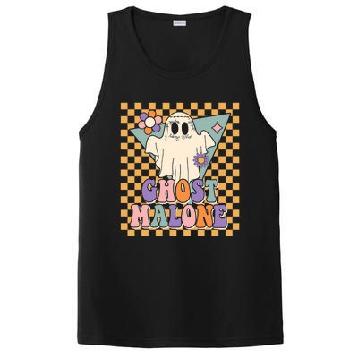 Retro Groovy Ghost Malone Funny Cute For Halloween Costume PosiCharge Competitor Tank