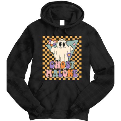 Retro Groovy Ghost Malone Funny Cute For Halloween Costume Tie Dye Hoodie