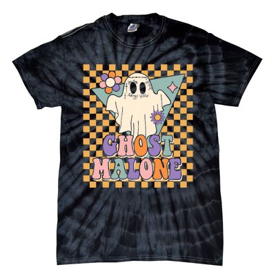 Retro Groovy Ghost Malone Funny Cute For Halloween Costume Tie-Dye T-Shirt