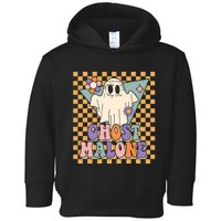 Retro Groovy Ghost Malone Funny Cute For Halloween Costume Toddler Hoodie