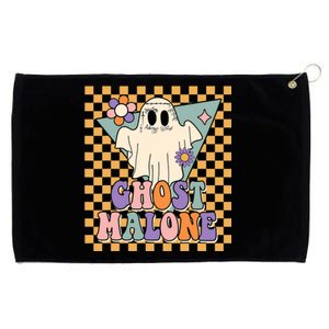 Retro Groovy Ghost Malone Funny Cute For Halloween Costume Grommeted Golf Towel