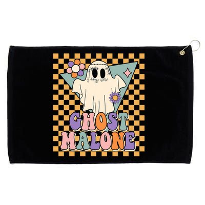 Retro Groovy Ghost Malone Funny Cute For Halloween Costume Grommeted Golf Towel