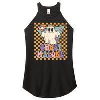 Retro Groovy Ghost Malone Funny Cute For Halloween Costume Women's Perfect Tri Rocker Tank