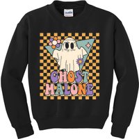 Retro Groovy Ghost Malone Funny Cute For Halloween Costume Kids Sweatshirt