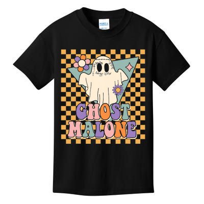 Retro Groovy Ghost Malone Funny Cute For Halloween Costume Kids T-Shirt