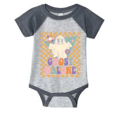 Retro Groovy Ghost Malone Funny Cute For Halloween Costume Infant Baby Jersey Bodysuit