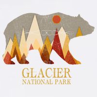 Retro Glacier Grizzly Bear Gift National Park Gift Cooling Performance Crew T-Shirt