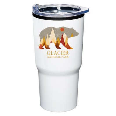 Retro Glacier Grizzly Bear Gift National Park Gift Tumbler