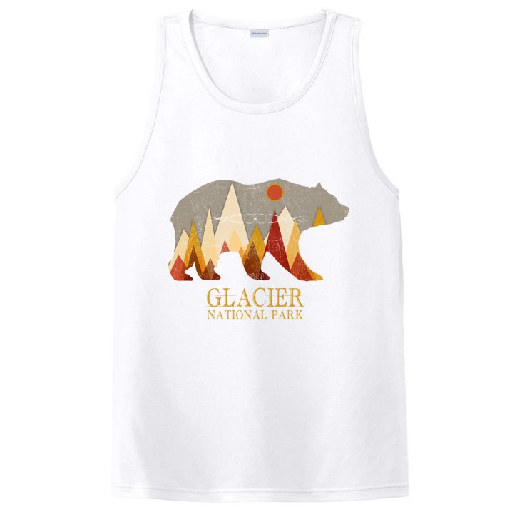 Retro Glacier Grizzly Bear Gift National Park Gift PosiCharge Competitor Tank
