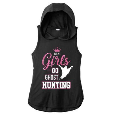 Real Go Ghost Hunting Gifts For Ghost Hunters Ladies PosiCharge Tri-Blend Wicking Draft Hoodie Tank