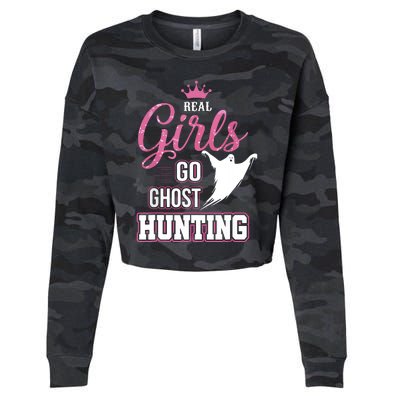 Real Go Ghost Hunting Gifts For Ghost Hunters Cropped Pullover Crew