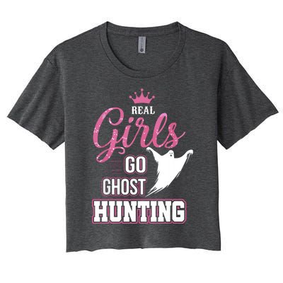 Real Go Ghost Hunting Gifts For Ghost Hunters Women's Crop Top Tee