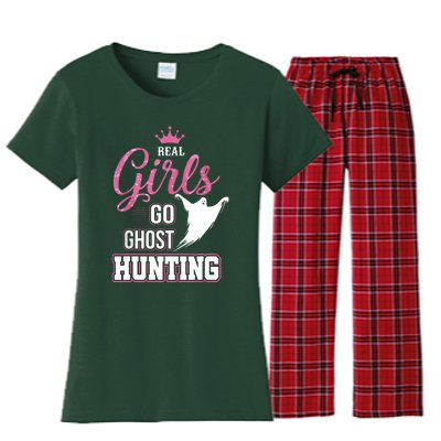 Real Go Ghost Hunting Gifts For Ghost Hunters Women's Flannel Pajama Set