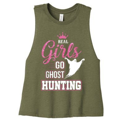 Real Go Ghost Hunting Gifts For Ghost Hunters Women's Racerback Cropped Tank