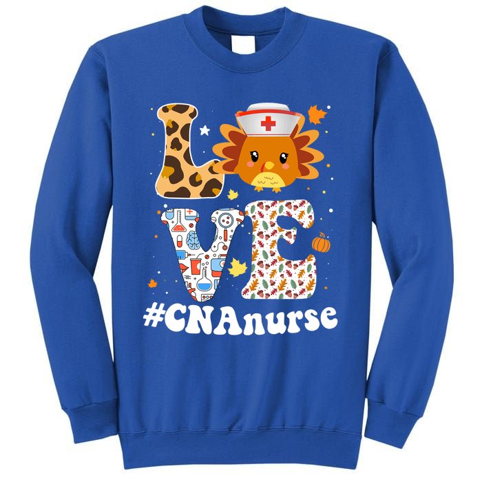 Retro Gobble Gobble Thanksgiving Cna Nurse Turkey Leoprad Rn Gift Sweatshirt