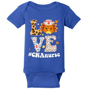 Retro Gobble Gobble Thanksgiving Cna Nurse Turkey Leoprad Rn Gift Baby Bodysuit