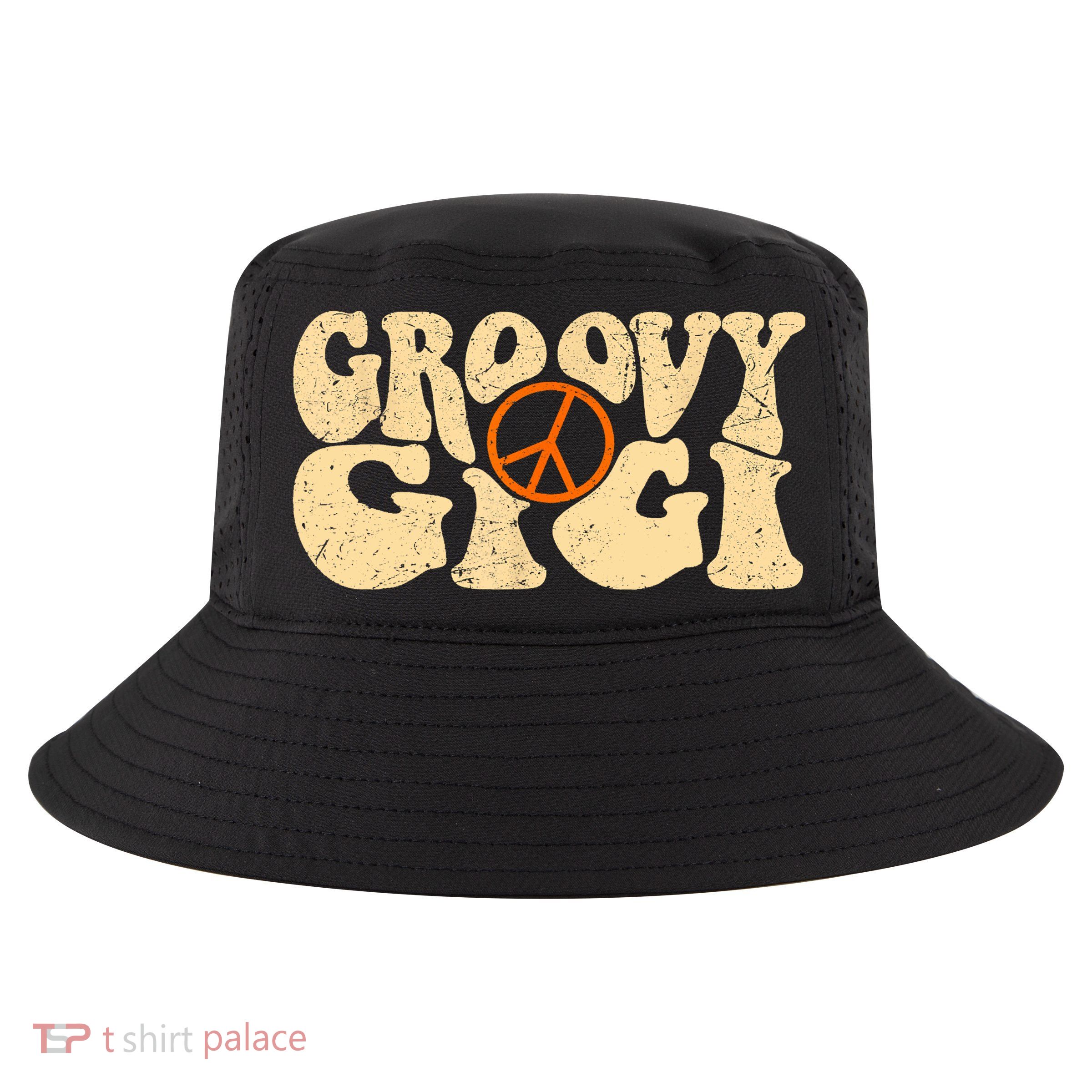 Retro Groovy Gigi Aesthetic Nostalgia 60's 70's Retro Gigi Cool Comfort Performance Bucket Hat